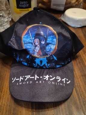 Sword Art Online Anime Logo Cap in Black and Blue